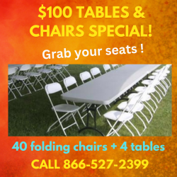 $100 Tables & Chairs Special