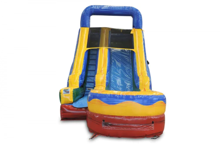 Blue, Red & Yellow 12 Ft Slide Wet Or Dry