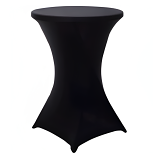 Black Spandex Cocktail Table Cover